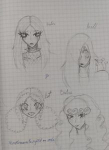 Artwork titled "Bad characters ,plus Beatrix", submitted by Mushroom  on October 27, 2023.