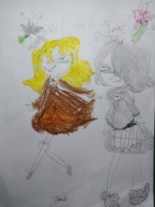 Artwork titled "sophie and agatha", submitted by zoe on October 27, 2023.