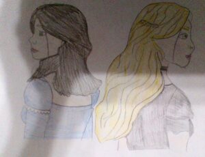 Artwork titled "Sophie and Agatha", submitted by Sage on October 27, 2023.