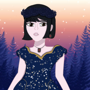 Artwork titled "Agatha’s Snow Ball Dress", submitted by Vanessa on October 27, 2023.