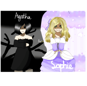 Artwork titled "Sophie and agatha", submitted by Aurora on February 21, 2025.