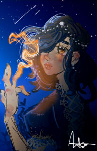 Artwork titled "Agatha doing magic", submitted by Ed on February 21, 2025.