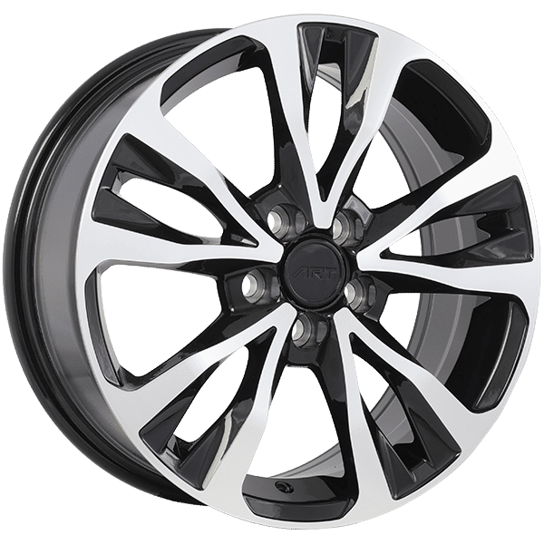 Art Replica 16" × 6.5 Alloy Wheel | 5x100 | Gloss Black - Machined Face 16" × 6.5" 5x100 Wheel