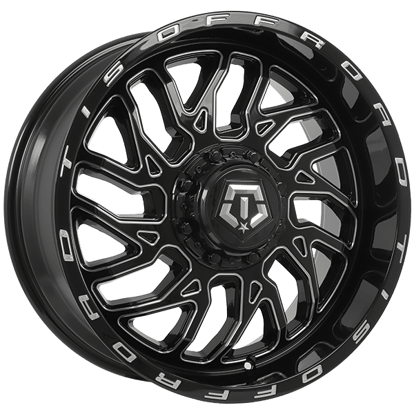 Tis Wheels 20" × 9.0 Alloy Wheel | 5x139.7/5x150 | Gloss Black - Milled Edge 20" × 9.0" 5x139.7/5x150 Wheel