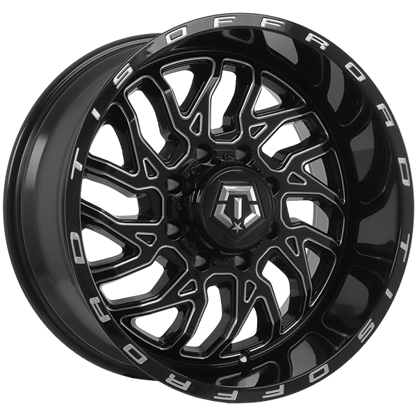 Tis Wheels 20" × 10.0 Alloy Wheel | 8x170 | Gloss Black - Milled Edge 20" × 10.0" 8x170 Wheel