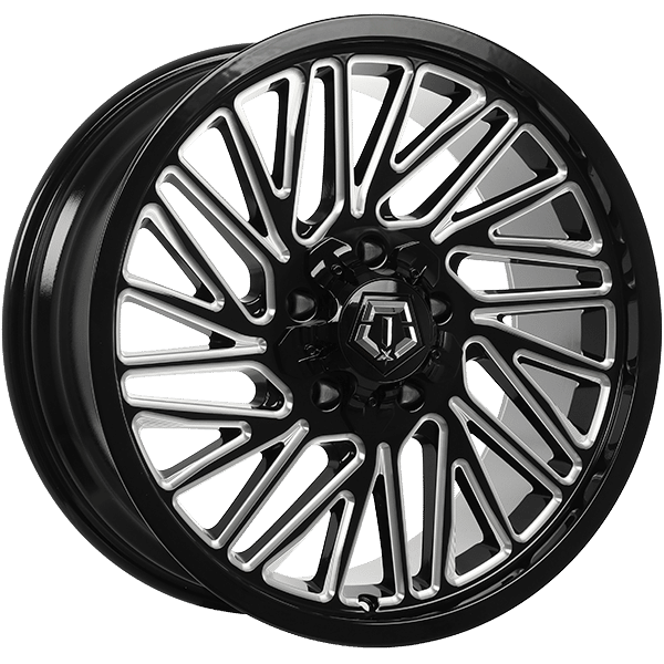 Tis Wheels 20" × 9.0 Alloy Wheel | 5x127/5x139.7 | Gloss Black - Milled Edge 20" × 9.0" 5x127/5x139.7 Wheel