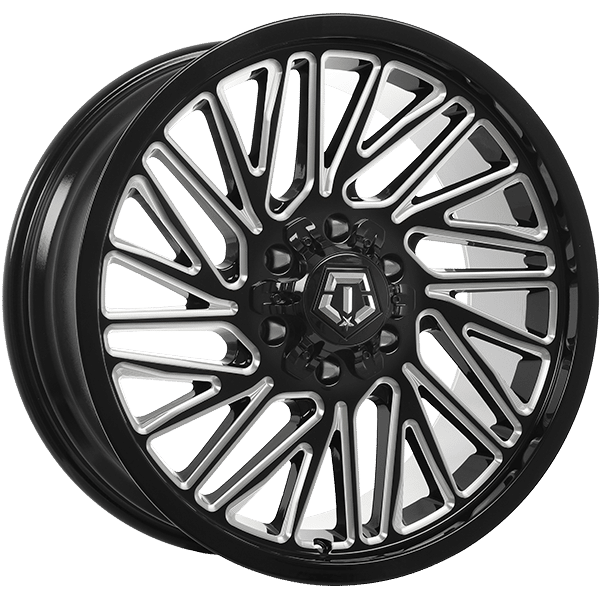 Tis Wheels 20" × 9.0 Alloy Wheel | 6x135/6x139.7 | Gloss Black - Milled Edge 20" × 9.0" 6x135/6x139.7 Wheel