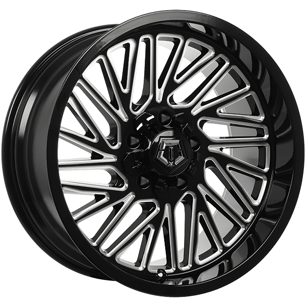Tis Wheels 20" × 10.0 Alloy Wheel | 5x127/5x139.7 | Gloss Black - Milled Edge 20" × 10.0" 5x127/5x139.7 Wheel