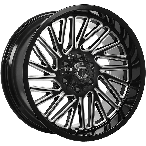 Tis Wheels 20" × 10.0 Alloy Wheel | 6x135/6x139.7 | Gloss Black - Milled Edge 20" × 10.0" 6x135/6x139.7 Wheel