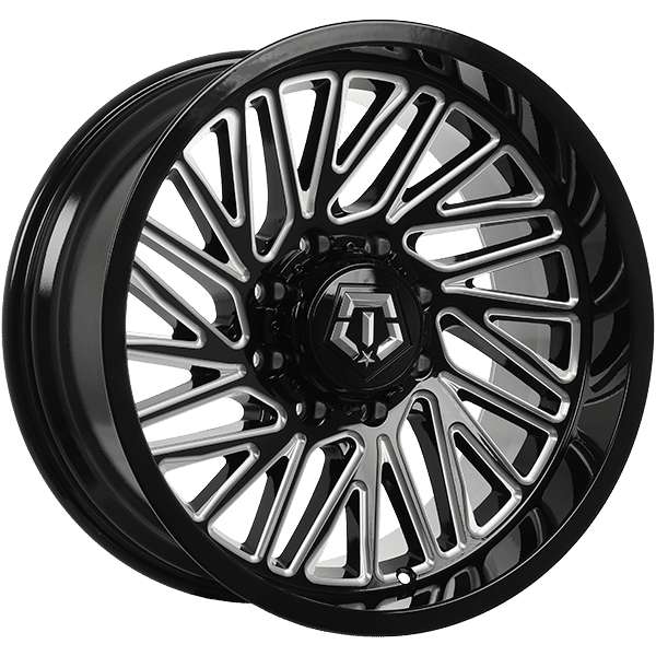 Tis Wheels 20" × 10.0 Alloy Wheel | 8x165.1 | Gloss Black - Milled Edge 20" × 10.0" 8x165.1 Wheel