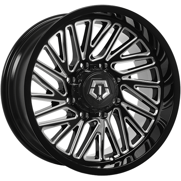 Tis Wheels 20" × 10.0 Alloy Wheel | 8x180 | Gloss Black - Milled Edge 20" × 10.0" 8x180 Wheel