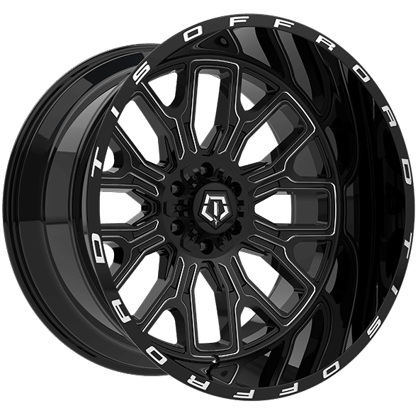 Tis Wheels 20" × 10.0 Alloy Wheel | 6x135/6x139.7 | Gloss Black - Milled Edge 20" × 10.0" 6x135/6x139.7 Wheel
