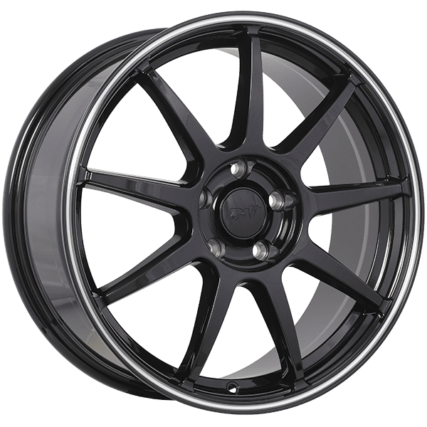 Dai Wheels 15" × 6.0 Alloy Wheel | 5x114.3 | Gloss Black - Machined Lip 15" × 6.0" 5x114.3 Wheel