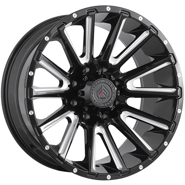 Forged Wheels 20" × 10.0 Alloy Wheel | 8x180 | Gloss Black - Milled Edge 20" × 10.0" 8x180 Wheel