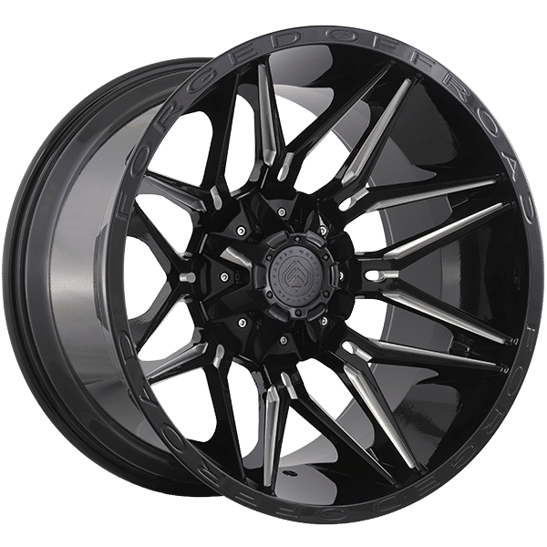 Forged Wheels 20" × 10.0 Alloy Wheel | 6x135/6x139.7 | Gloss Black - Milled Edge 20" × 10.0" 6x135/6x139.7 Wheel