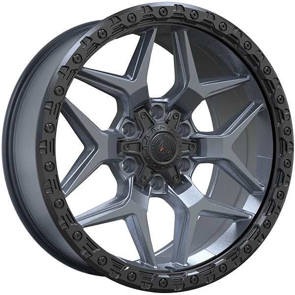 Forged Wheels 20" × 9.0 Alloy Wheel | 6x135/6x139.7 | Satin Gray - Black Lip 20" × 9.0" 6x135/6x139.7 Wheel
