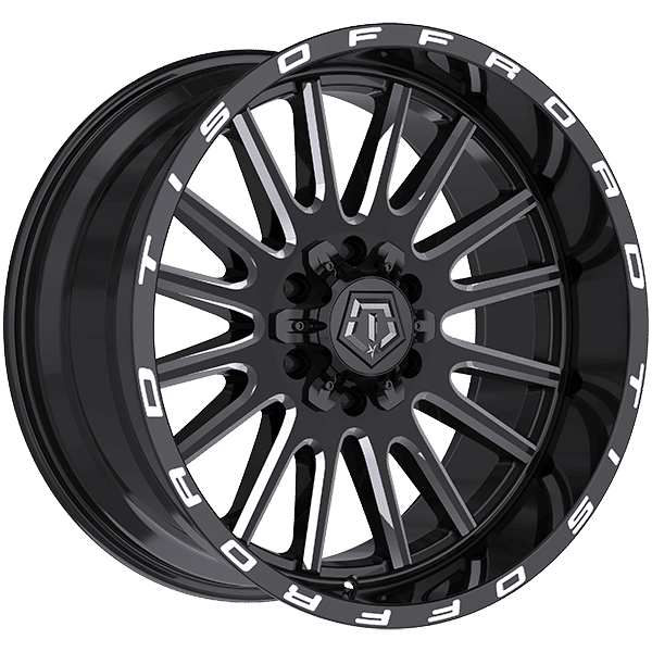 Tis Wheels 20" × 10.0 Alloy Wheel | 6x135/6x139.7 | Gloss Black - Milled Edge 20" × 10.0" 6x135/6x139.7 Wheel
