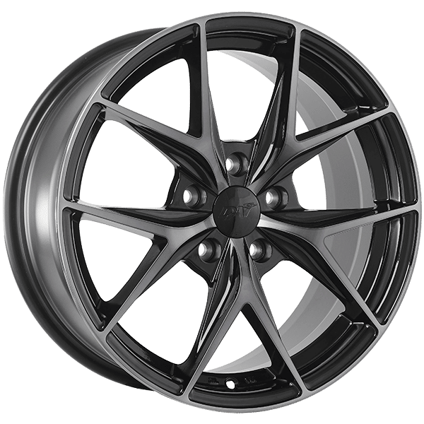 Dai Wheels 17" × 7.5 Alloy Wheel | 5x114.3 | Gloss Black - Machined Face - Smoked Clear 17" × 7.5" 5x114.3 Wheel