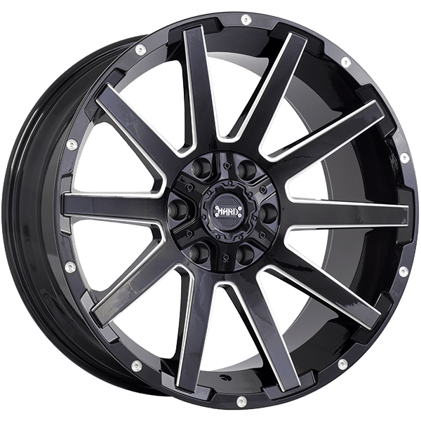 Ruffino Hard 20" × 9.0 Alloy Wheel | 6x135/6x139.7 | Gloss Black - Milled Edge 20" × 9.0" 6x135/6x139.7 Wheel