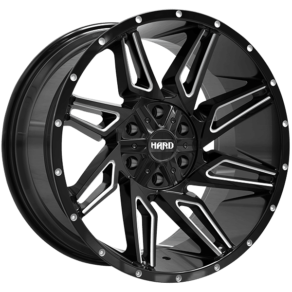 Ruffino Hard 20" × 10.0 Alloy Wheel | 6x135/6x139.7 | Gloss Black - Milled Edge 20" × 10.0" 6x135/6x139.7 Wheel