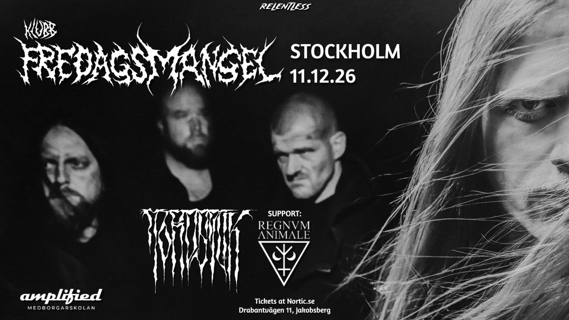 Jordsjuk +  Regnvm Animale Live @Klubb Fredagsmangel