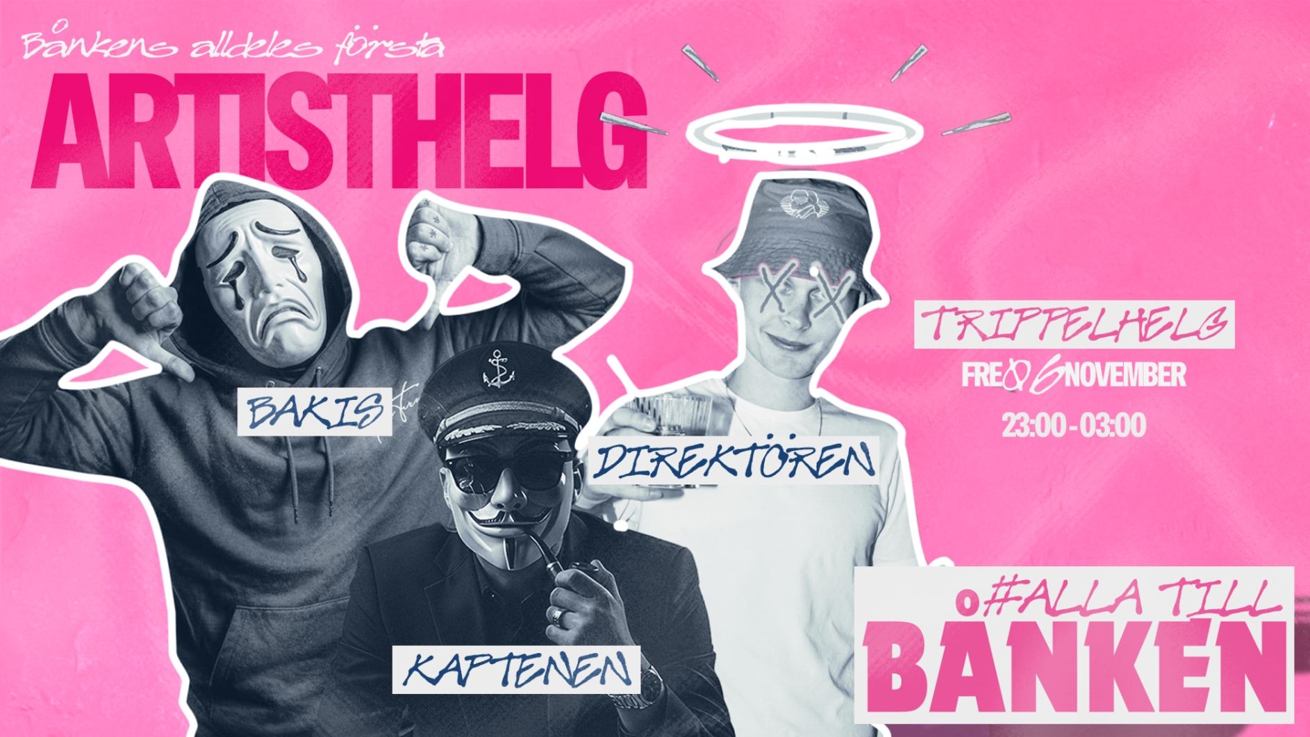 Trippel artiskväll | 6 Nov | BÅNKEN