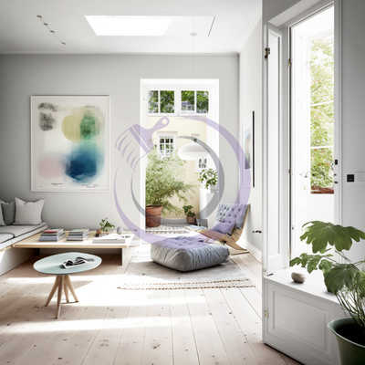 غرفة معيشة بتصميم Minimalist