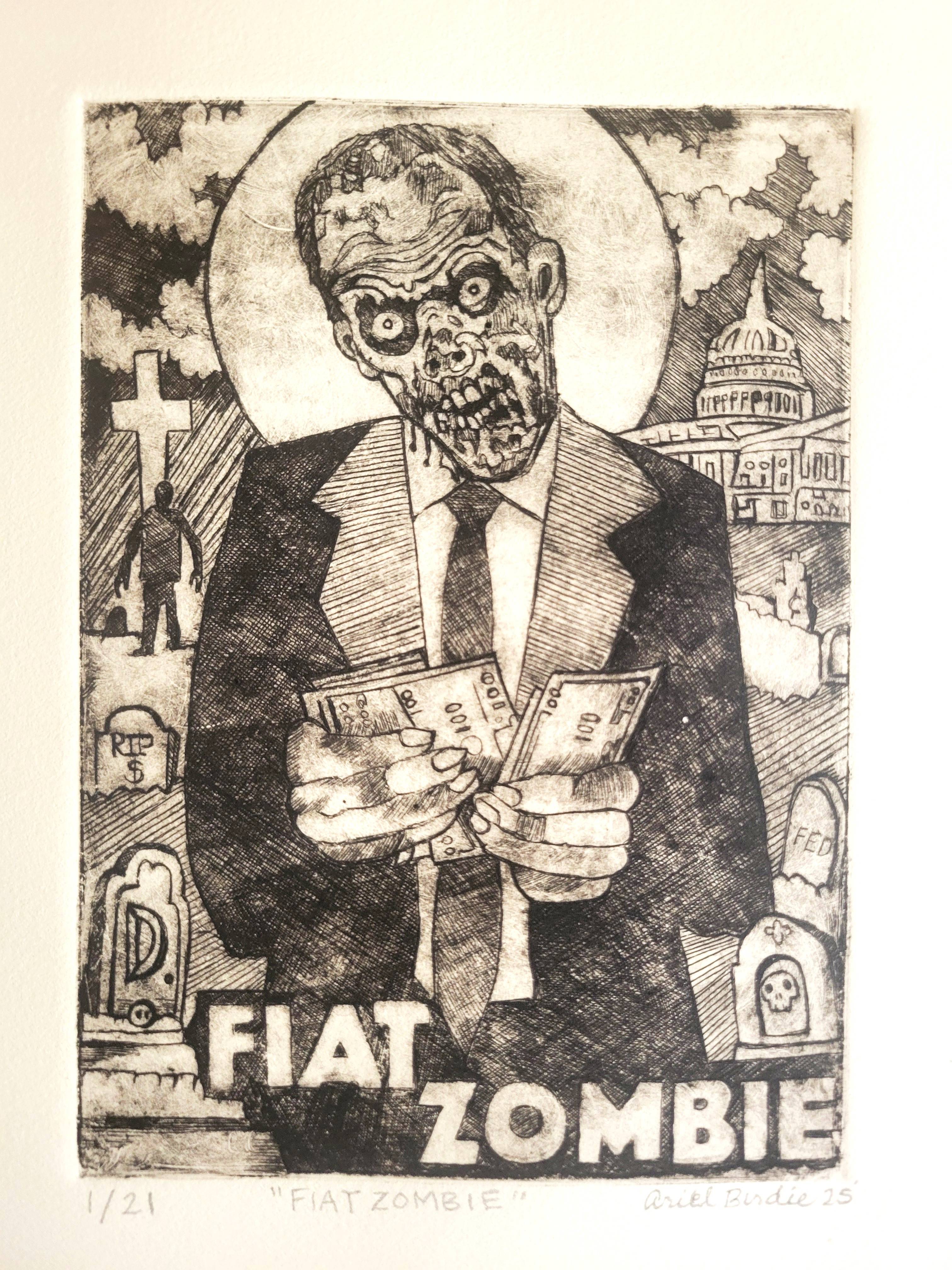 FIAT ZOMBIE - One of a Kind Etching - 1 /21