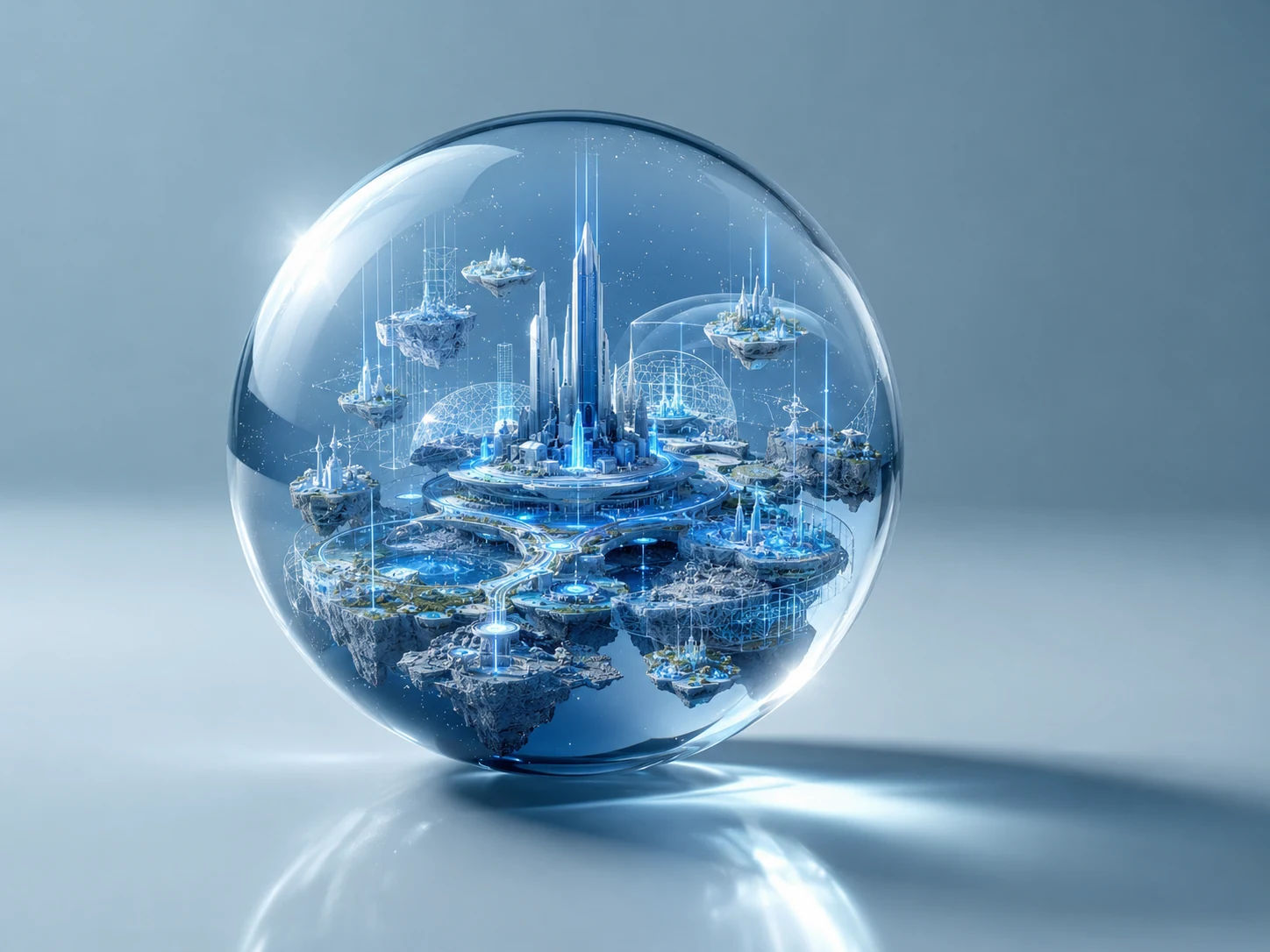 Glass globe representing a digital game world