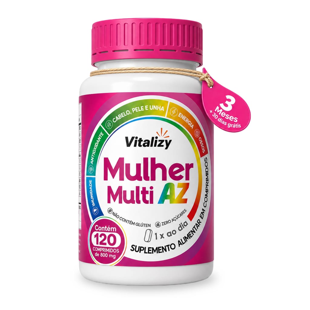 Multivitamínico Multi AZ Mulher 120 Comprimidos Vitalizy