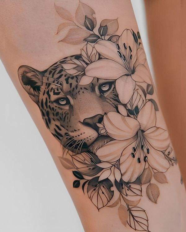 Tatuagem até 15cm | Onça