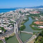 Vista área Jardim Oceânico e Lagoa da Tijuca, Barra da Tijuca