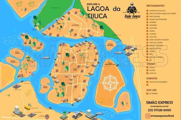 Mapa Lagoa da Tijuca - Simão Express