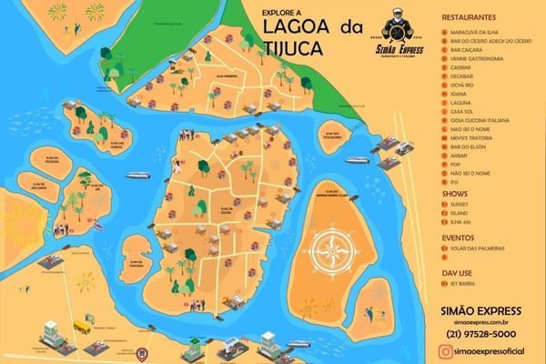 Mapa Explore a Lagoa da Tijuca