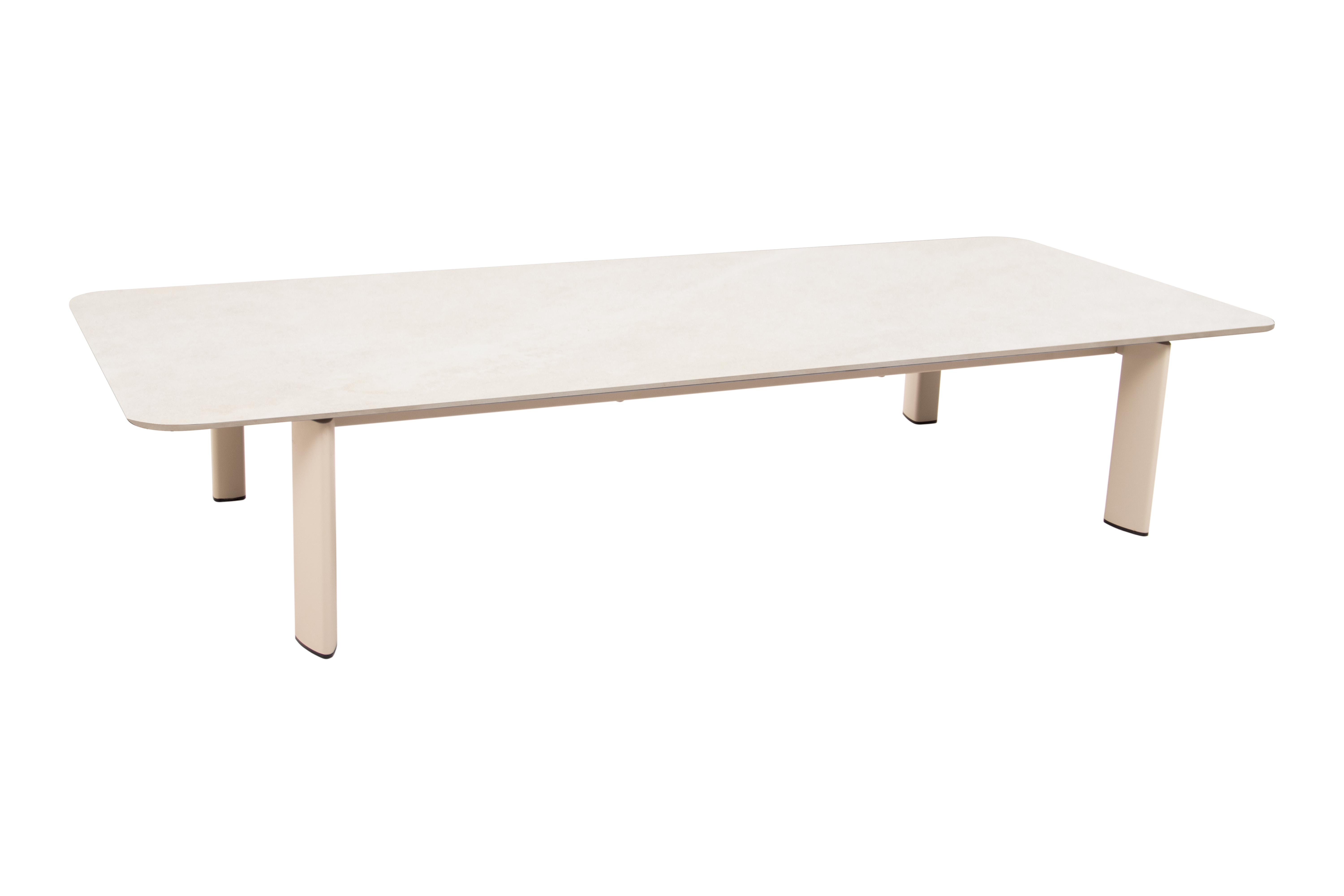 Carla Alu Large Rectangular Coffee Table, Ceramic Top 170x70cm (67"x28")