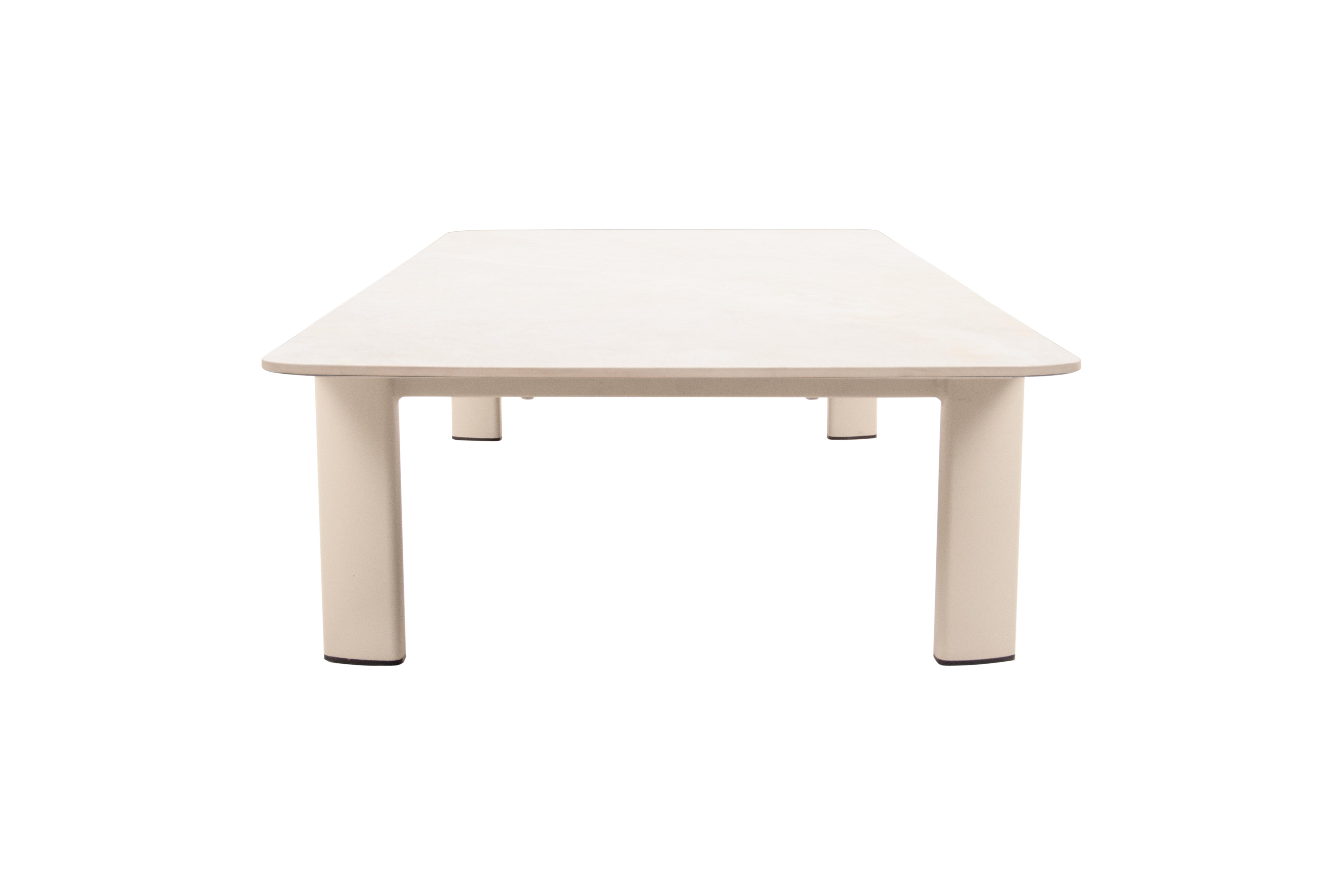 Carla Alu Large Rectangular Coffee Table, Ceramic Top 170x70cm (67"x28")