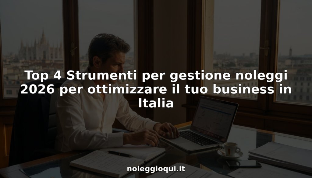 Titolare di un'azienda di noleggio che gestisce le prenotazioni direttamente dall'ufficio in Italia.
