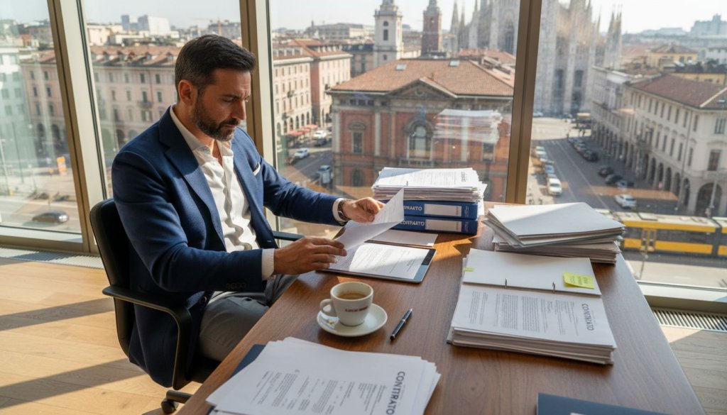 Un imprenditore sigla un accordo di locazione