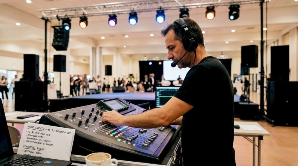 Tecnico specializzato nella gestione di impianti audio e luci