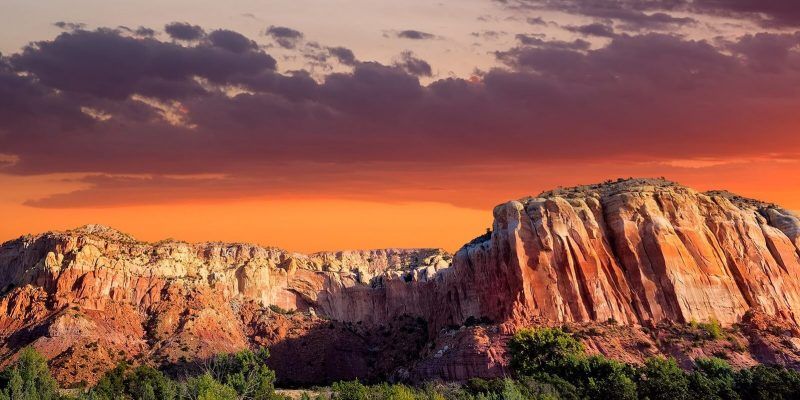 The Santa Fe Landscape At Dusk