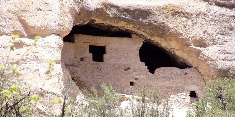 The Gila cliff dwellings in New Mexico