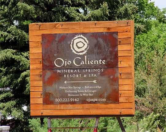 Ojo Caliente Welcome Sign