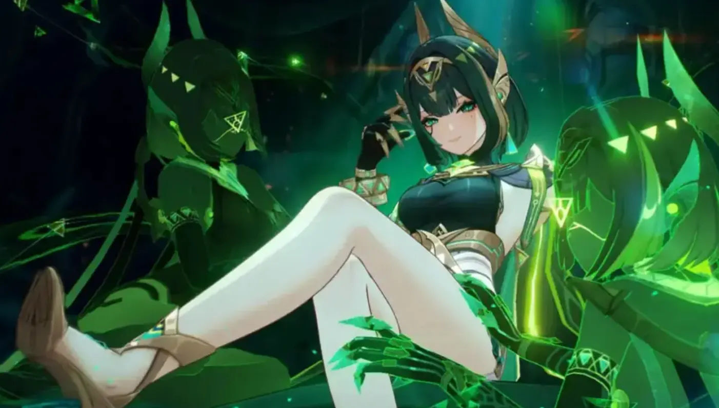 Keterangan image: Nefer, karakter perempuan hijau Dendro DPS dari Nod-Krai, Kepala Curatorium of Secrets dengan mekanik Seeds of Deceit dan Veil of Falsehood. Rilis di Event Wish Moonveil Secrets 22 Oktober 2025.