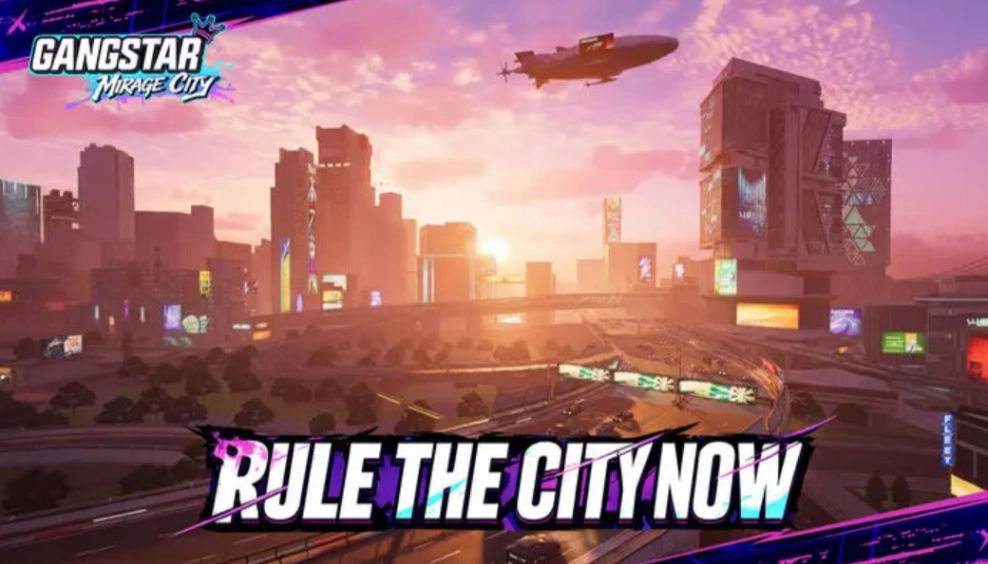 Visualisasi Estetika Neon City yang Menyerupai Map Gangstar MIRAGE CITY oLerMMuGF