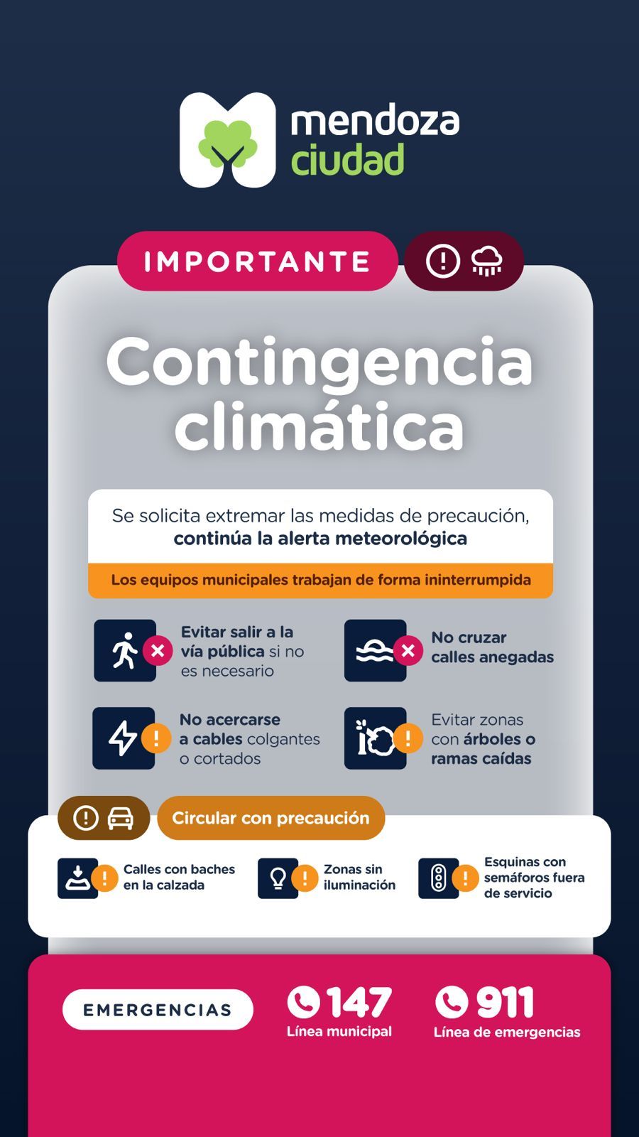 Contingencia Climática Ciudad de Mendoza