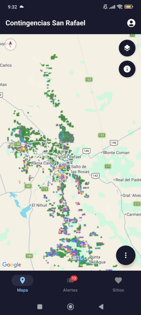 El departamento de San Rafael incorporó una nueva herramienta tecnológica que permite monitorear en tiempo real el avance de tormentas y granizo. La aplicación está disponible para Android e iOS y busca mejorar la prevención ante contingencias climáticas.