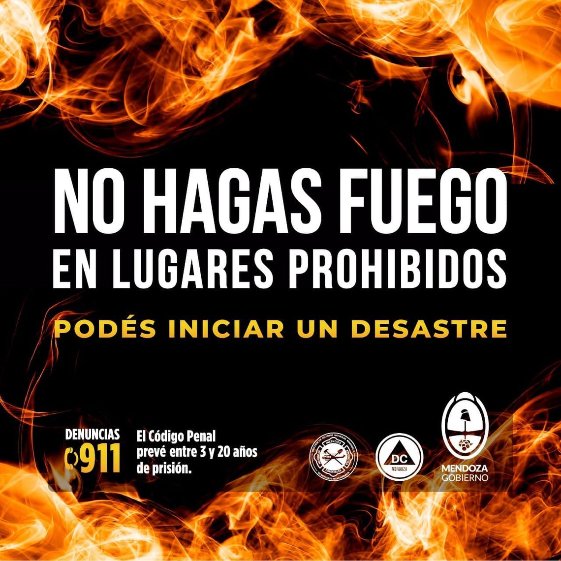 Está prohibido quemar pastizales en Mendoza