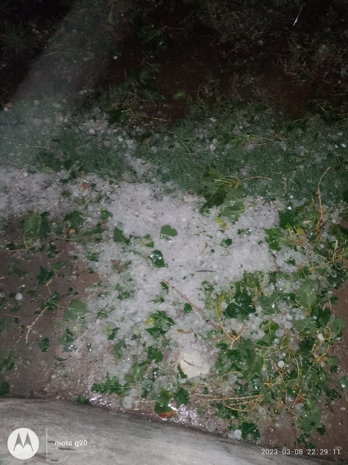 Tormenta de piedra y granizo castigó a parte de la Zona Este