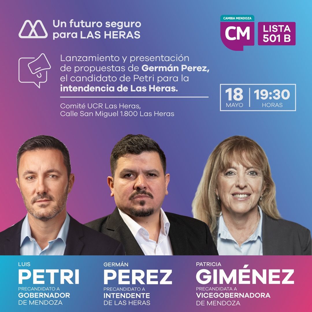 Germán Pérez, el precandidato de Luis Petri para mejorar la seguridad en Las Heras