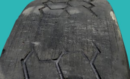 Centre Wear on a Damaged Tyre